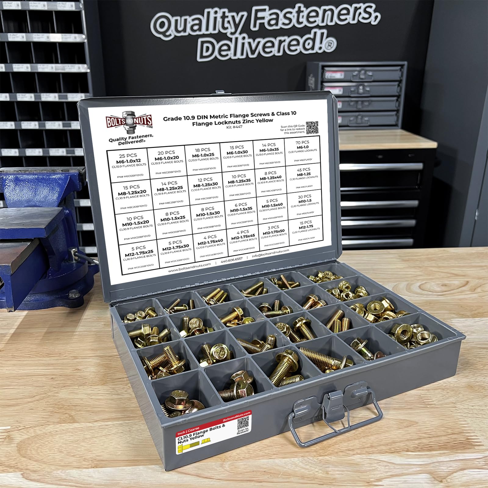 Metric Class 10.9 Hex Flange Frame Bolts & Nuts Zinc Yellow